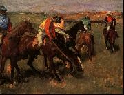 Edgar Degas Before the Race oil